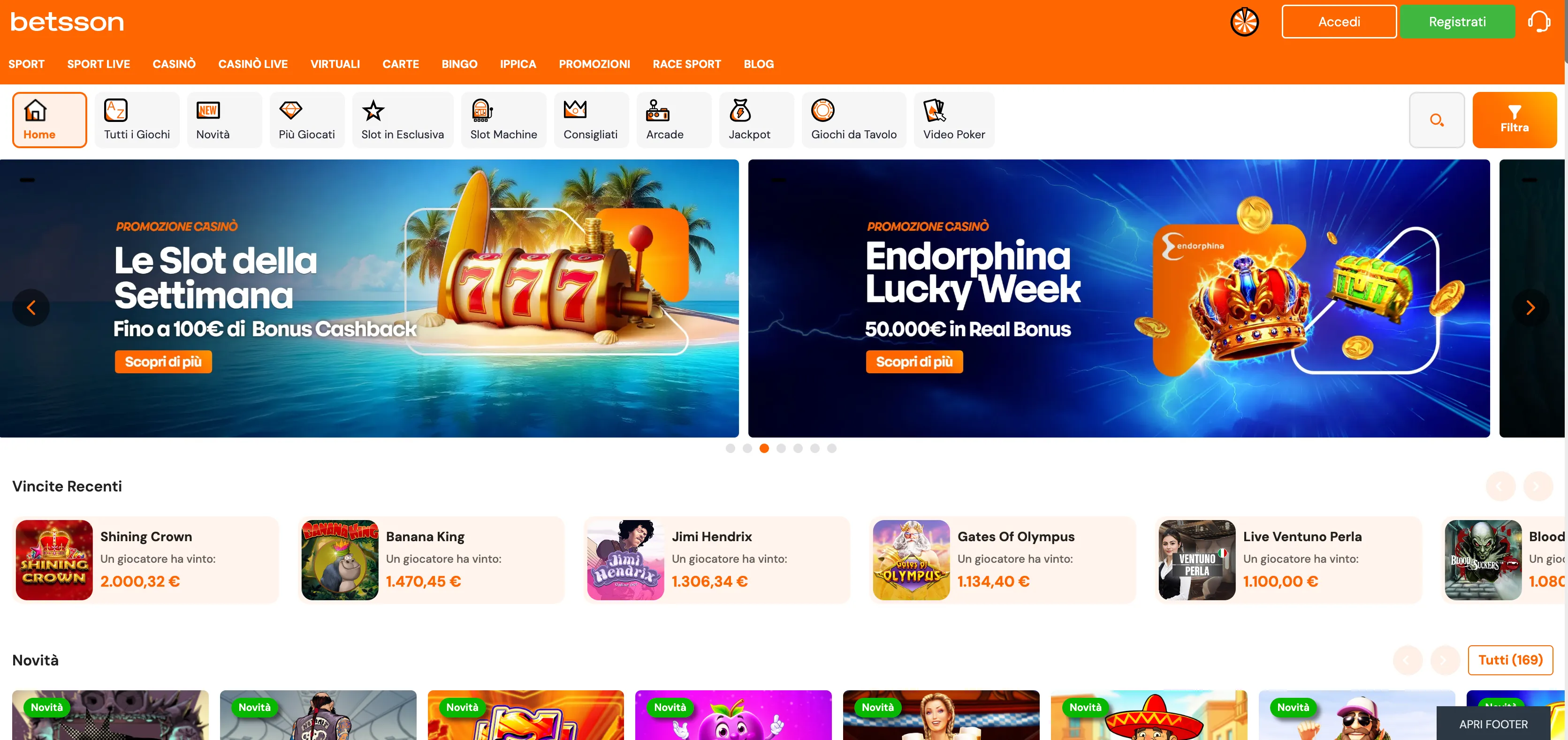 Betsson casino non AAMS